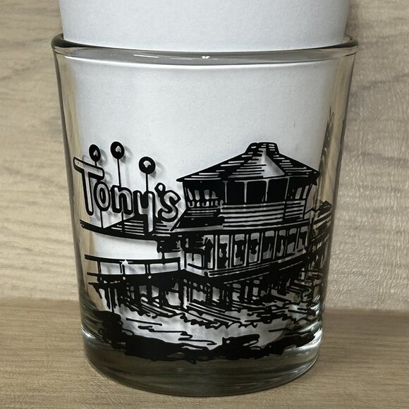 VTG 90s TONYS ON THE PIER Redondo Beach California Cocktail Glasses - Picture 6 of 11